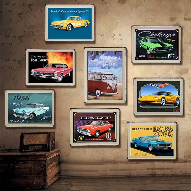 

Customizable Retro Metal Plate Wrought Iron Wall Sticker Poster Sticker Bar Club Bar Modern Home Decoration Wall 8x12 Inches