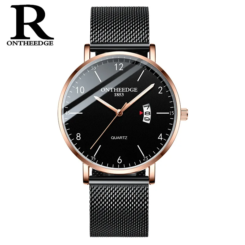 Часы наручные мужские кварцевые водонепроницаемые светящиеся брендовые