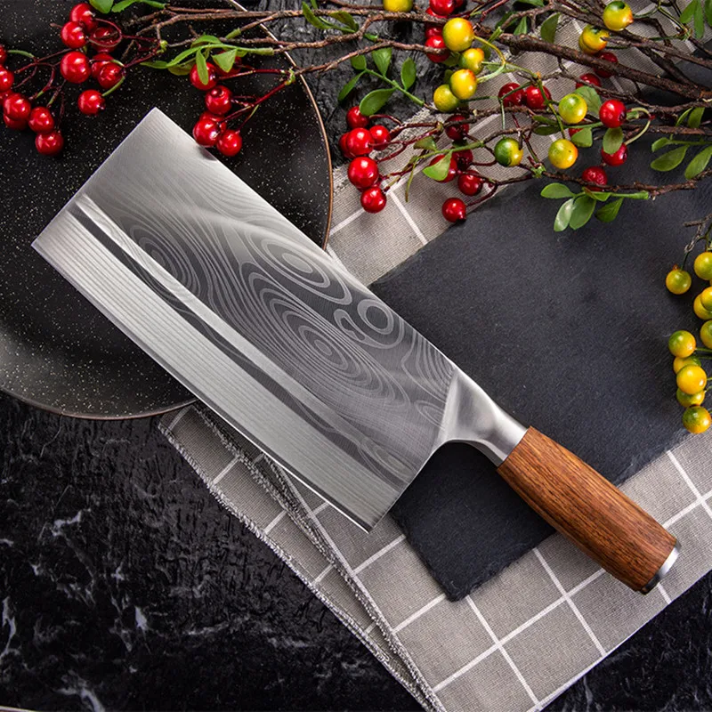 Высококачественный нож мясника кухонный из нержавеющей стали очень острый для