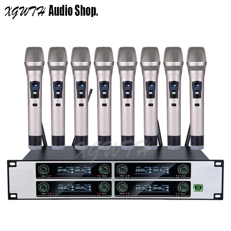 구매 UHF 무선 마이크 시스템 전문 무선 핸드 헬드 동적 카디오이드 마이크, 무대 가라오케 교회 지원