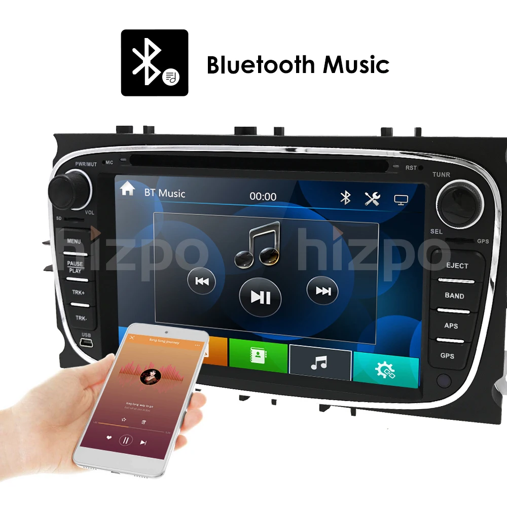 Двойной автомобильный DVD-плеер 2 Din GPS навигатор для Ford Focus Mondeo Galaxy 2007-2012G аудио