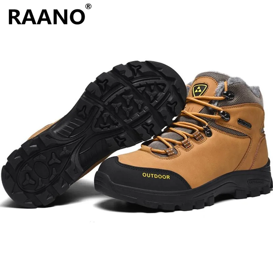 Мужские ботинки из натуральной кожи с мехом теплые зимние 2019 Мужская зимняя