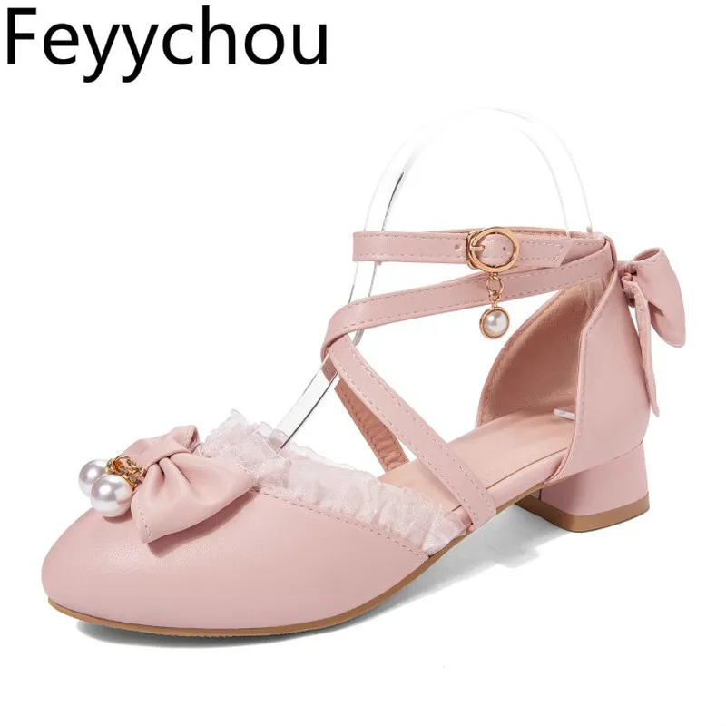 Женские туфли лодочки Туфли на низком каблуке с круглым носком бантом бабочкой и