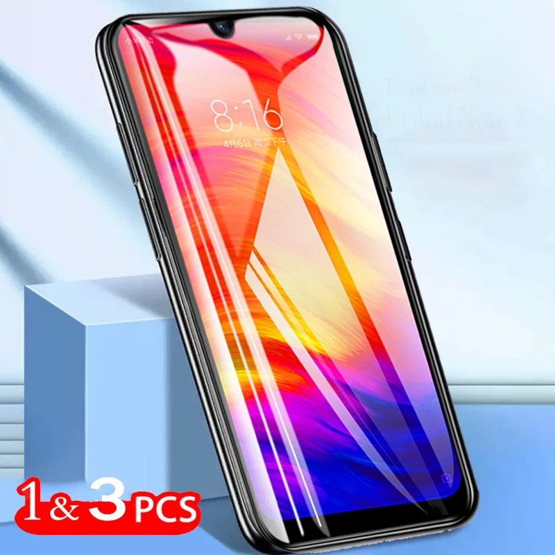 Закаленное стекло для Xiaomi Redmi Note 7 6 8t 8 Pro 6A A2 3 шт. | Мобильные телефоны и аксессуары