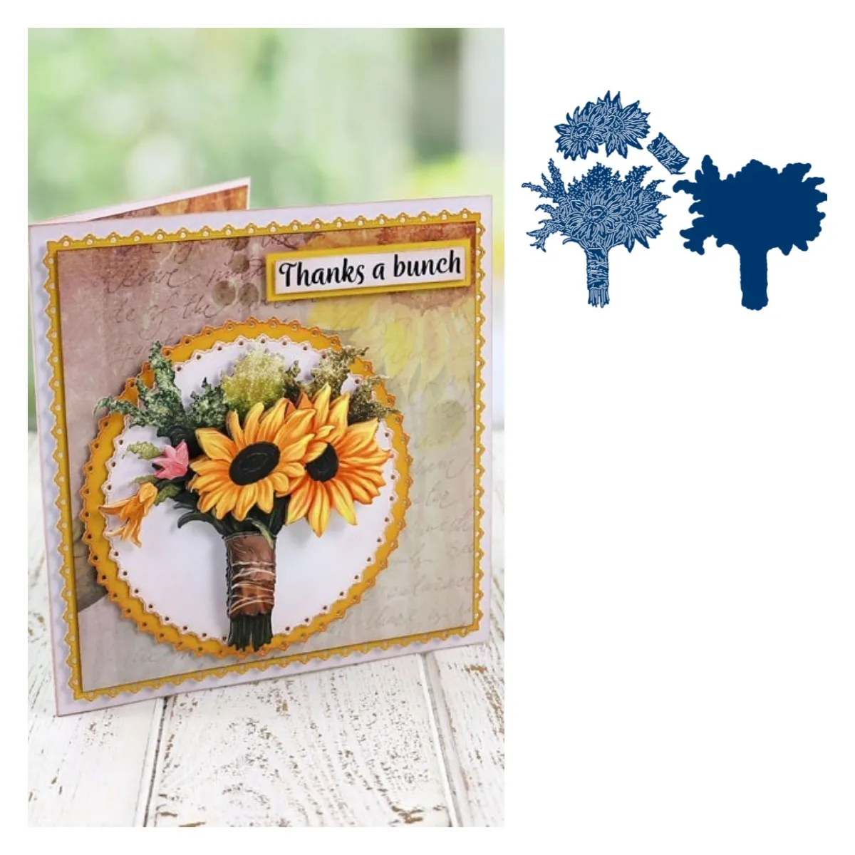 

Dies Scrapbooking Metal Sunflower Bouquet Cutting Dies Craft Embossing Make Paper Greeting Card Making Template DIY Handmade New