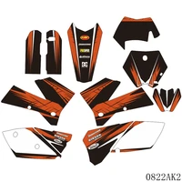 full graphics decals stickers motorcycle background custom number name for ktm exc exc f 125 250 300 450 525 2005 2006 2007
