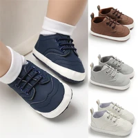 boy girl baby shoes slip on toddler pre walker newborn shoes soft sole anti slip sneakers solid trainers 0 18 months