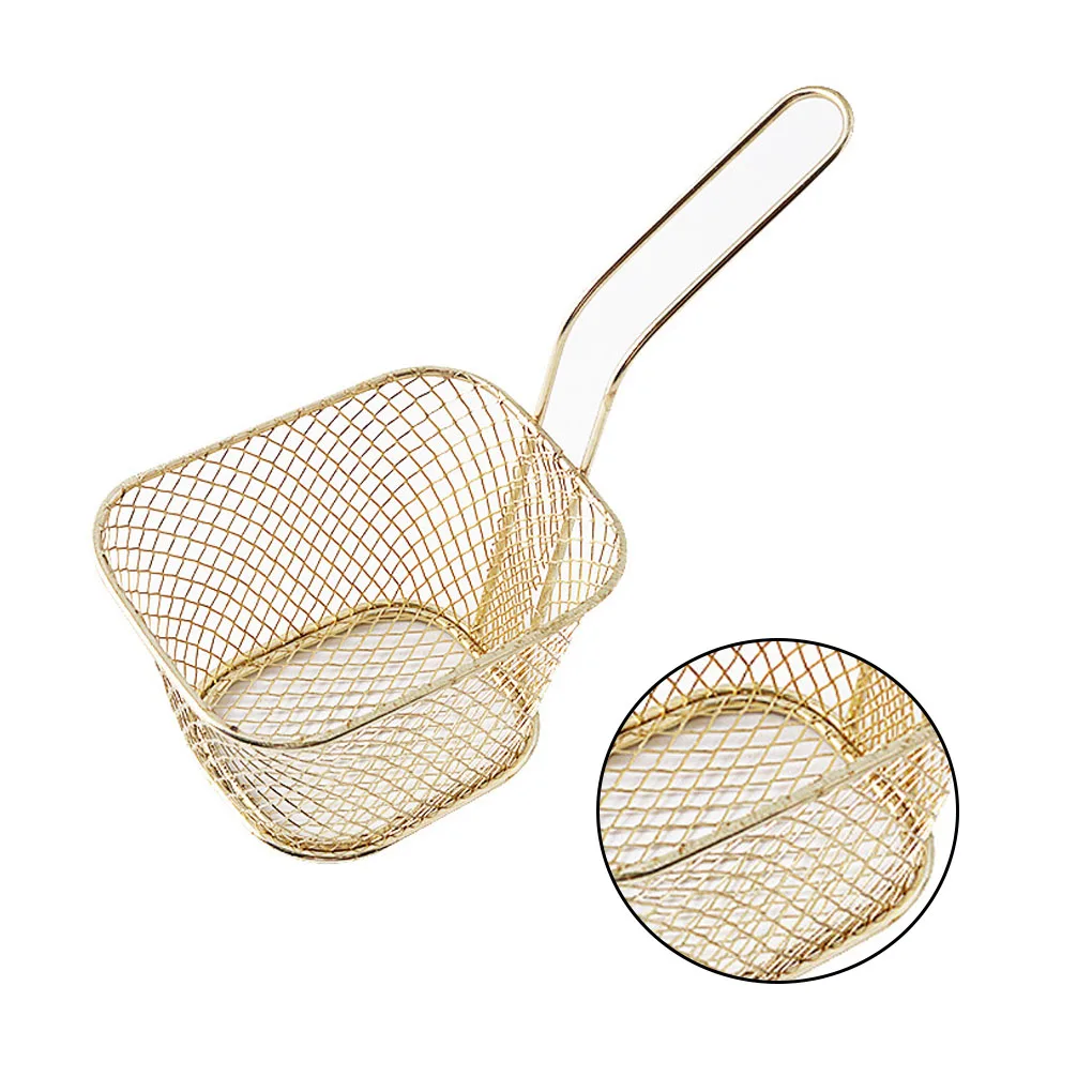 Квадратная корзина для жарки из нержавеющей стали сетка кухонная готовки шеф