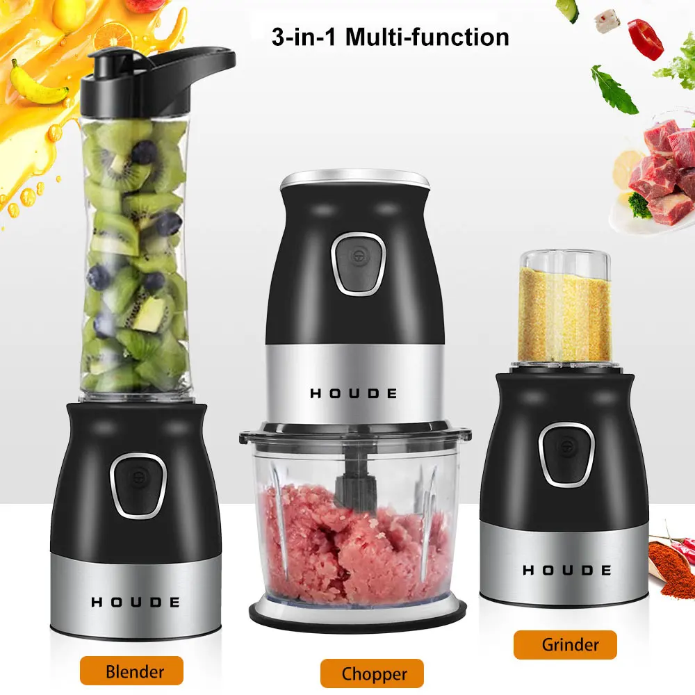 

500W 3-in-1 Domestic Food Processor Blender Mixer Fruit Vegetable Meat Grinder Chopper Ice Smoothies Soybean Milk Shake Juicer