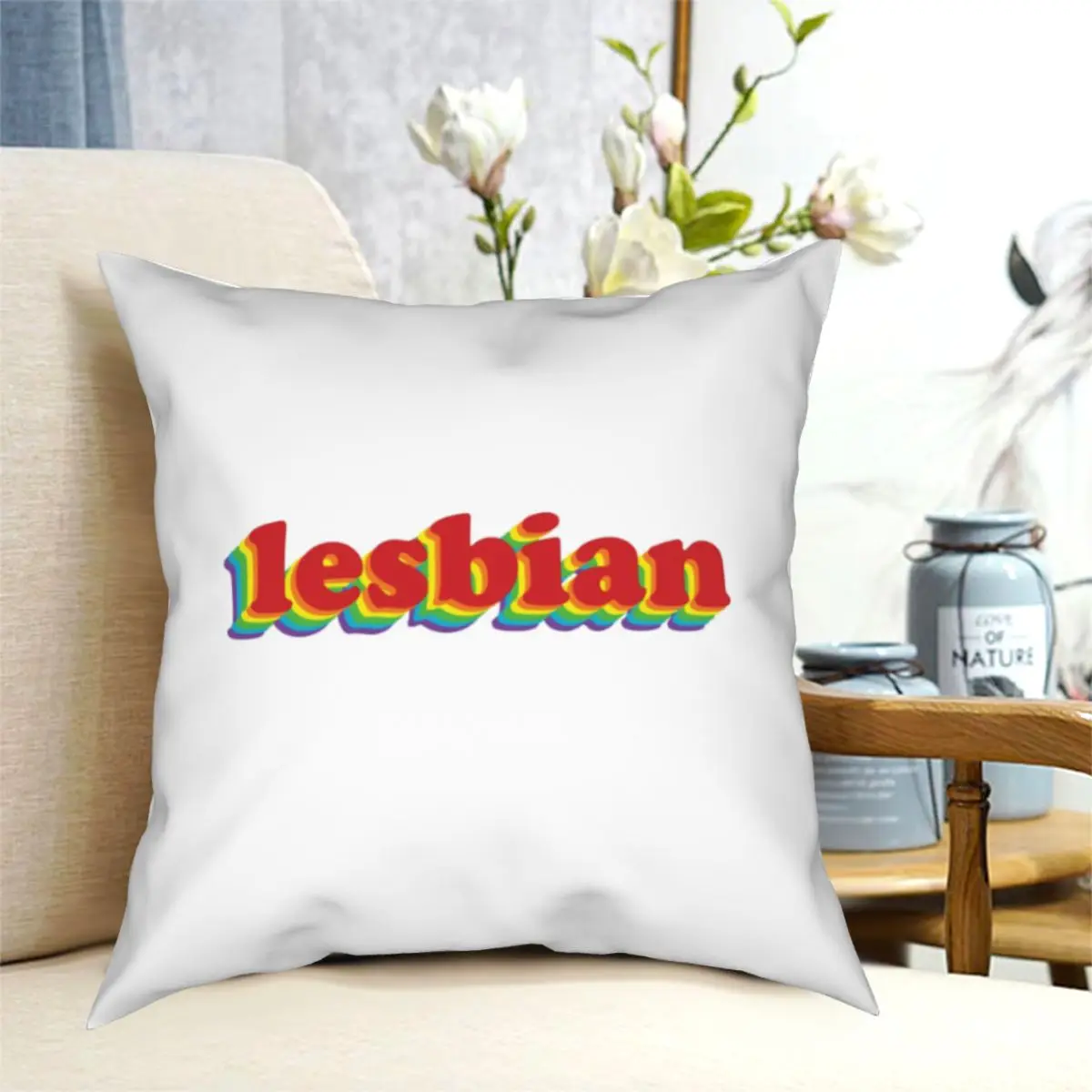 Лесби радужные Квадратные наволочки для подушек кровать с автомобилем любовью