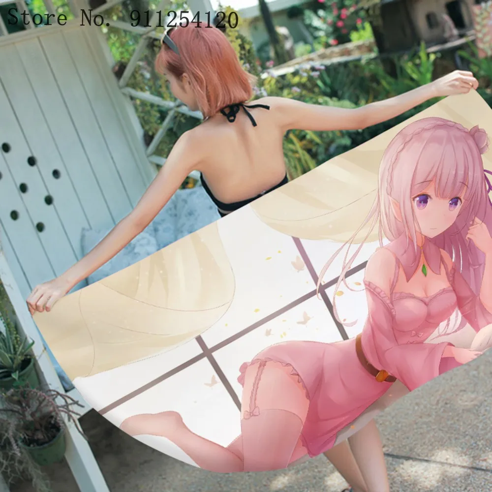 Летнее пляжное полотенце в стиле аниме женское бикини с 3D-принтом красивое