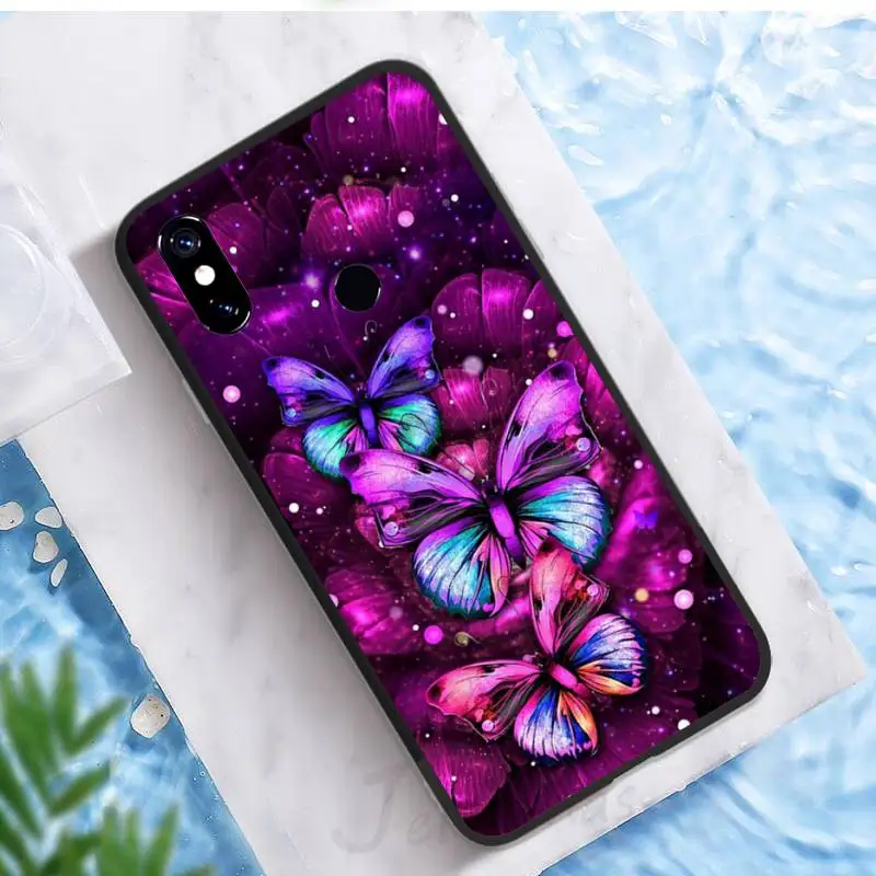 

Butterfly fashion pattern cute shell Phone Case For Xiaomi Redmi note 7 8 9 t k30 max3 9 s 10 pro lite