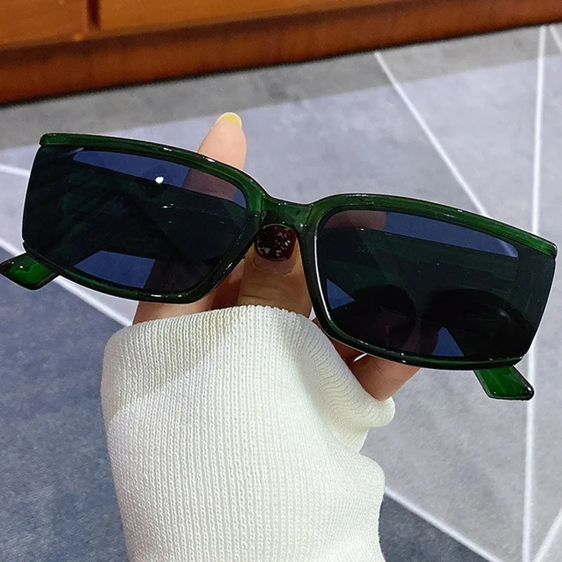 

Women Sunglasses Fashion Rectangle Glasses Women Vintage Colorful Eyewear Men Square Champagne Sun Glasses Shades UV400