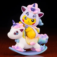 pokemon pikachu unicorn rocking trojan horse galar region cute action figure model ornaments toys children birthday gifts