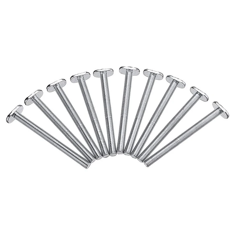 

12Pcs Screw Bolt Fastener Tool M8X100mm Drop-in Stud T-Nut Sliding Bolt for 30 Series Miter Track Woodworking Tool