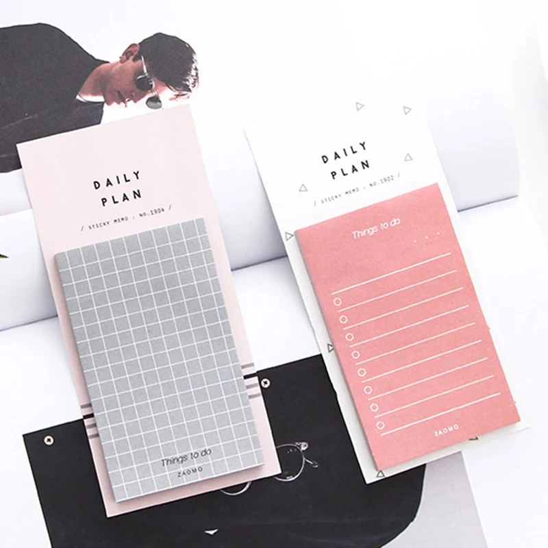 

3 Colors Simple Weekly Monthly List Memo Pad N Times Sticky Notes Bookmark School Office Supply Student Gift