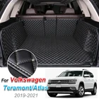 Кожаный коврик для багажника, автомобильный коврик для багажника, напольный ковер для Volkswagen Teramont Atlas 2017-2020