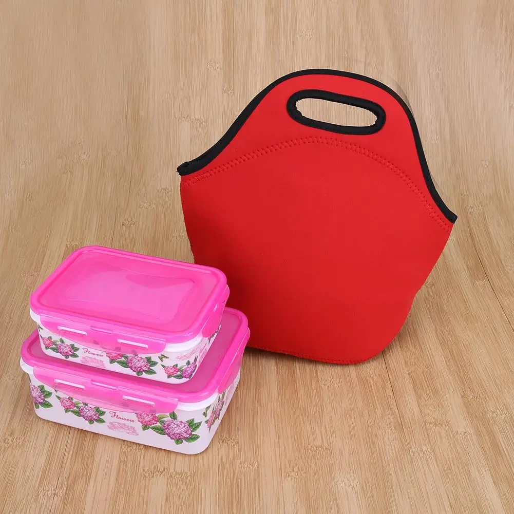 

Reusable Cooler Insulated Thermal Tote Thick Insulated Neoprene Lunch Bag 30*31*3.5cm