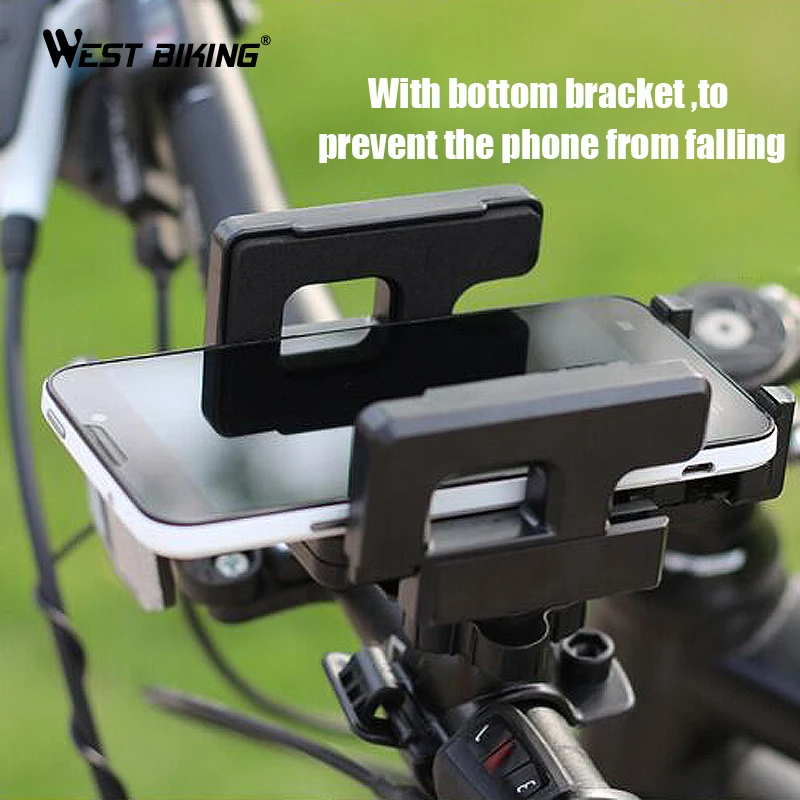 

WEST BIKING Bike GPS Navigation Holder 360 Degree Rotation Phone Holder Stand Bracket Universal Cycling Bicycle Phone Holder