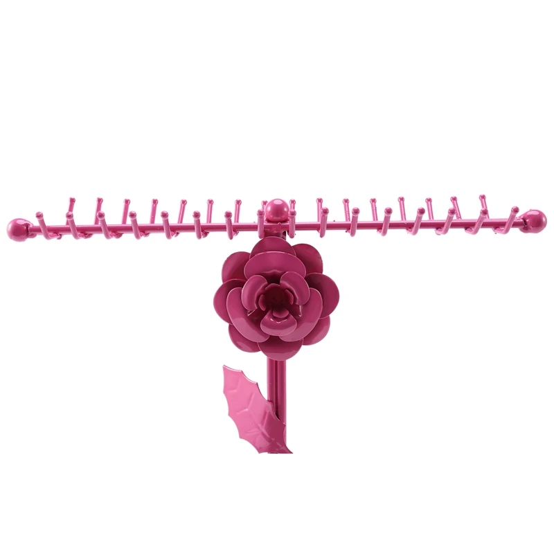 

Metal Rose Flower Jewelry Stand Earring Hanger Necklace Bracelet Organizer Storage Display Watch Show