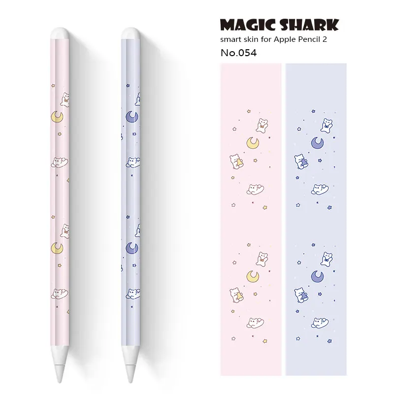 Magic Shark Cute Cartoon Rabbit Bear Ultra Thin 3M PVC Film Case Skin Tape Sticker for Apple Pencil 2 Stylus | Мобильные телефоны и