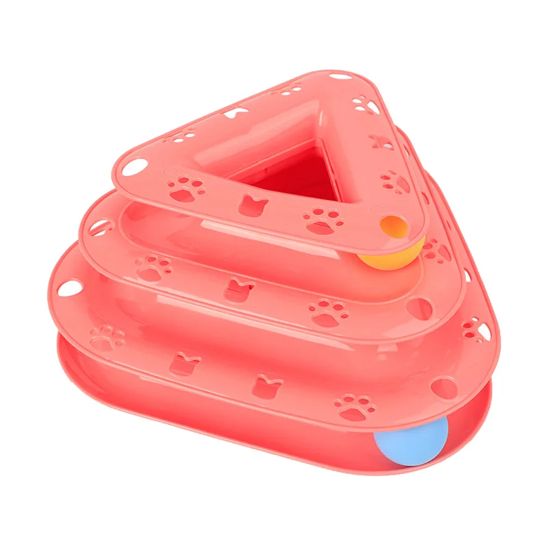 Забавная трехуровневая игрушка для питомцев башня трек диск кошек развлечения