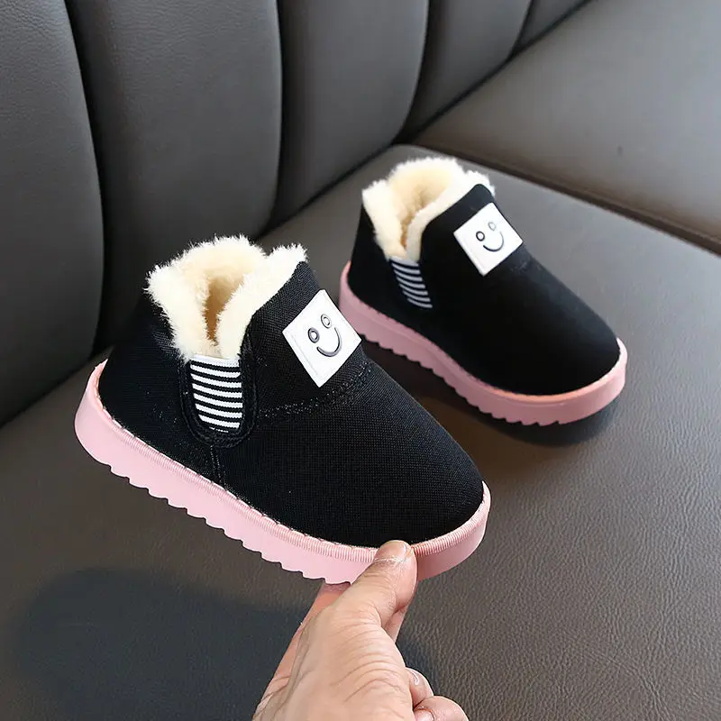 

Детские теплые ботинки, зимние ботинки для девочек, хлопковая обувь для мальчиков, бархатная сохраняющая тепло детские ботинки с мягкой подошвой, Нескользящие ботинки, спортивная обувь