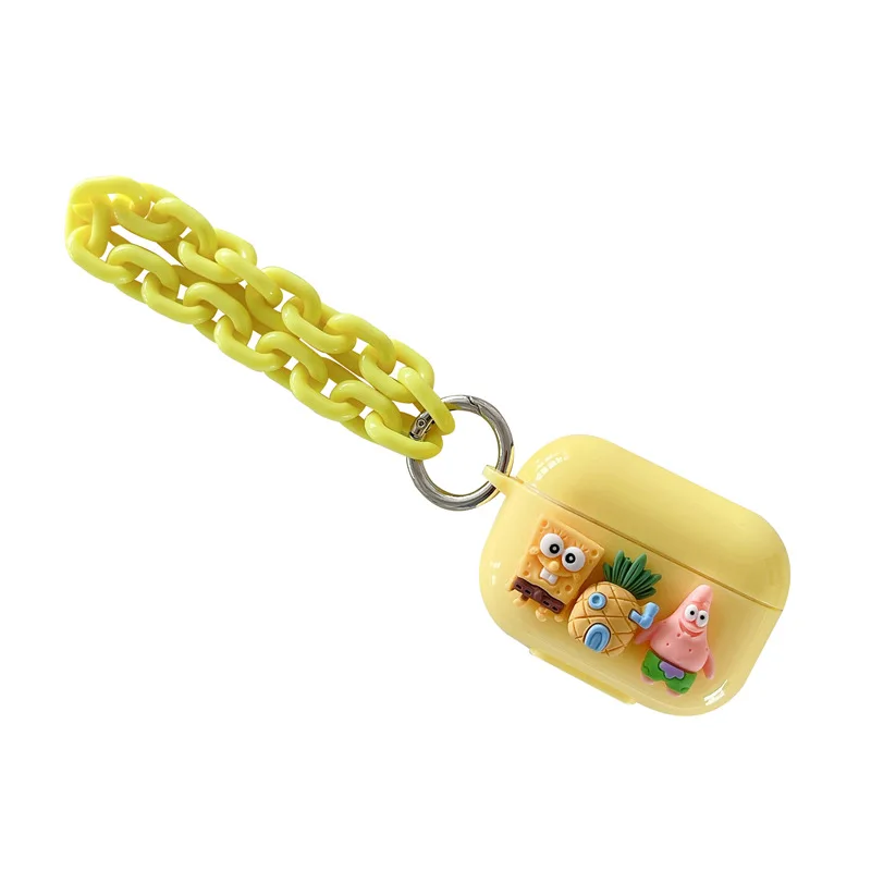 

Cartoon Sponge House Yellow Chains Apple AirPods Case Cover Airpod Case Air Pods Case Airpod Pro Case Air Pods Pro Case