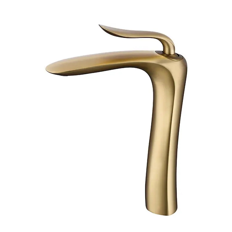

Basin Sink Faucet New Arrival Bathroom Faucet Luxury Brass Brushed Gold Finished Cold and Hot Water Tap Mixer Chrome Deck Mount
