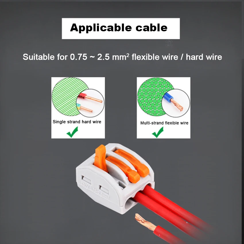 10 шт. Мини Быстрый провод клеммные разъемы Универсальный Компактный соединитель
