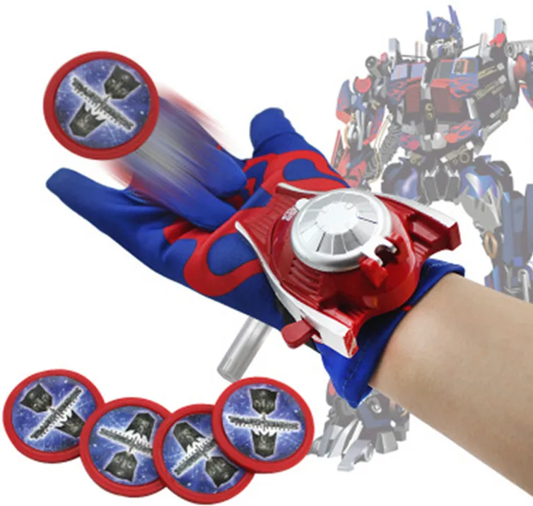 Optimus Prime Лидер продаж; Детский карнавальный костюм «Человек-паук»; перчатка «Человек-паук»; «Бэтмен»; «Супермен»; пусковые устройства; игрушечный излучатель; подарок на Хэллоуин - Цвет: Optimus Prime
