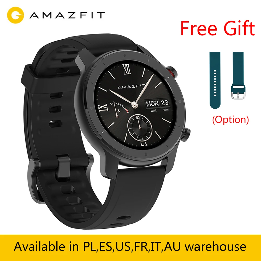 В наличии глобальная версия новых Amazfit GTR Lite 47 мм Смарт часы 5ATM умные 24 дня
