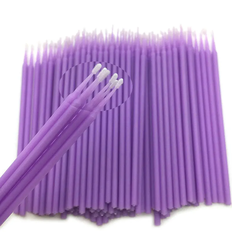 100 шт. одноразовые ватные тампоны щетка для ресниц Очищающая тампон естественное