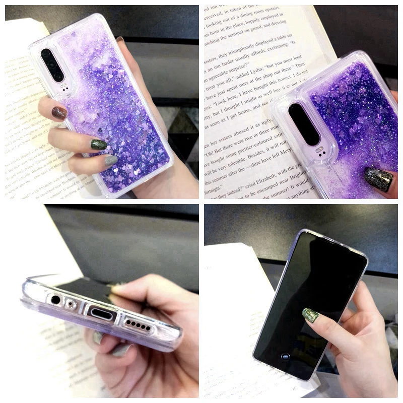 Чехол с жидким блеском и зыбучим песком для Samsung Galaxy S9 Plus S7 edge S8 S10 e A8 A9 2018 Note 8 9 J2 J7