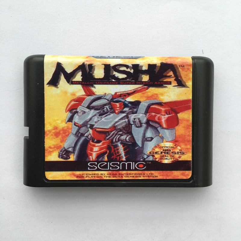 Musha EU/JAP Shell для 16-битной игровой карты Genesis System Sega Mega Drive | Электроника