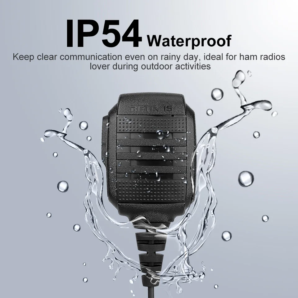 Водонепроницаемый микрофон Retevis для Kenwood H777 RT22 RT3S RT81 Baofeng портативная рация RS 114