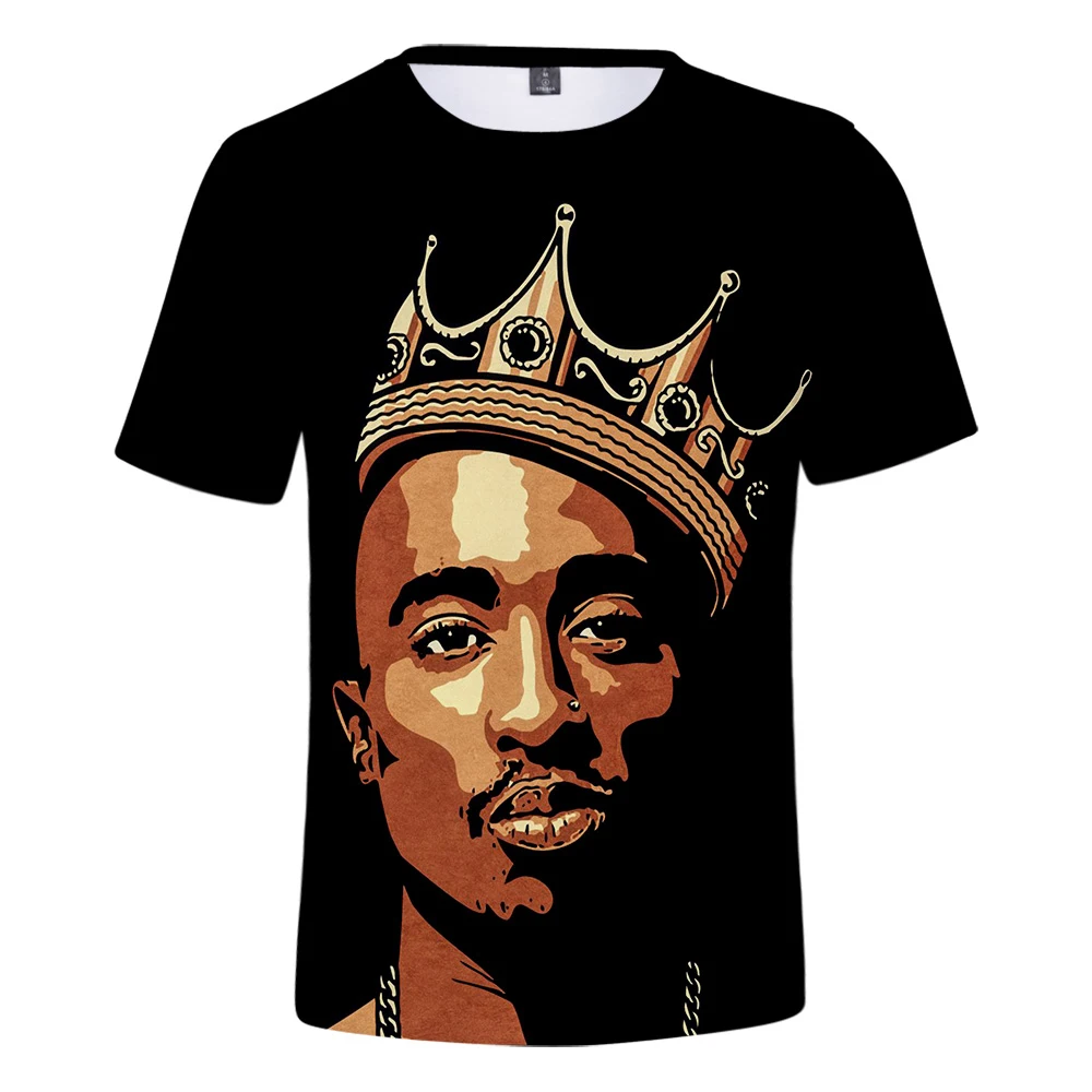 

Футболка Rapper 2PAC с 3D принтом для мужчин и женщин, модная летняя повседневная крутая модная футболка с коротким рукавом
