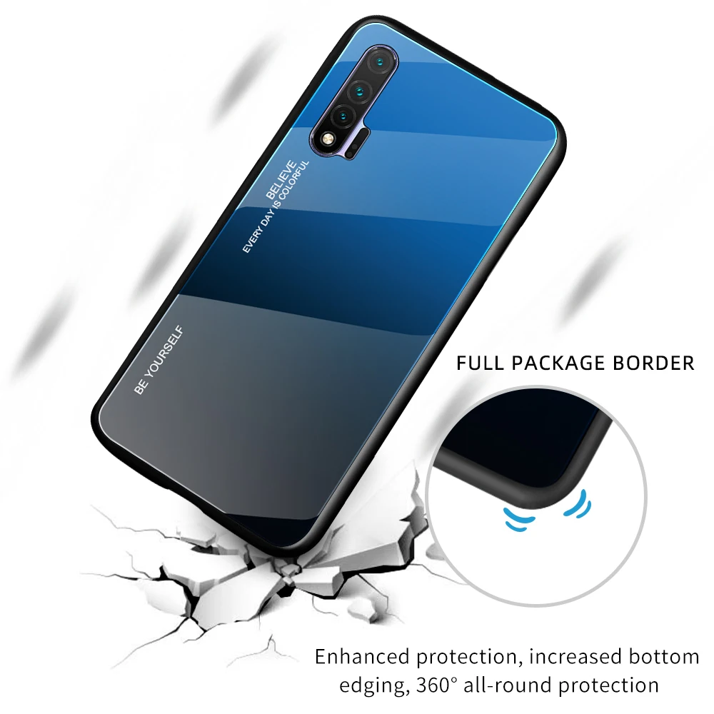 Для huawei Nova 5T 5Z 5i 5 Pro Чехол чехол из закаленного стекла для телефона 6 6e 3 3i 4 4e 3e