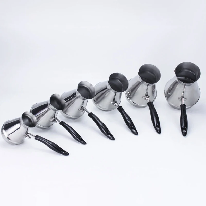 Европейский горшок с длинной ручкой Moka портативный турецкий арабский кофейник