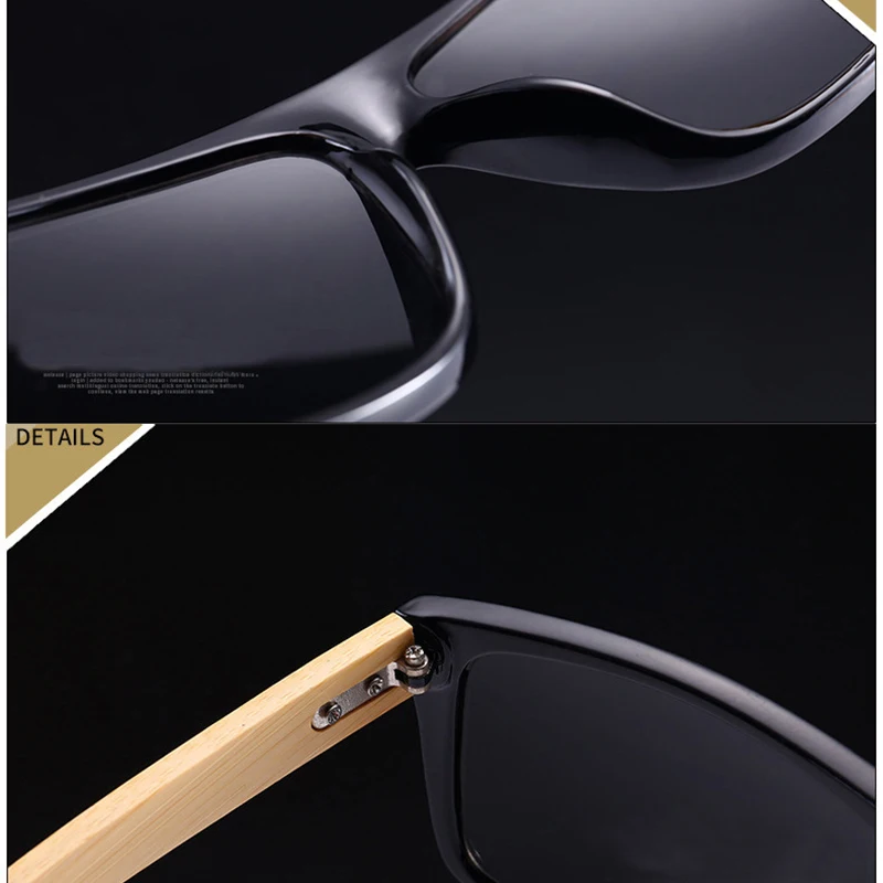 SOPRETTY New Retro Wood Men Bamboo Sunglasses Women Brand Design Goggles Wooden Sun Glasses Unisex Square Eyewear | Аксессуары для