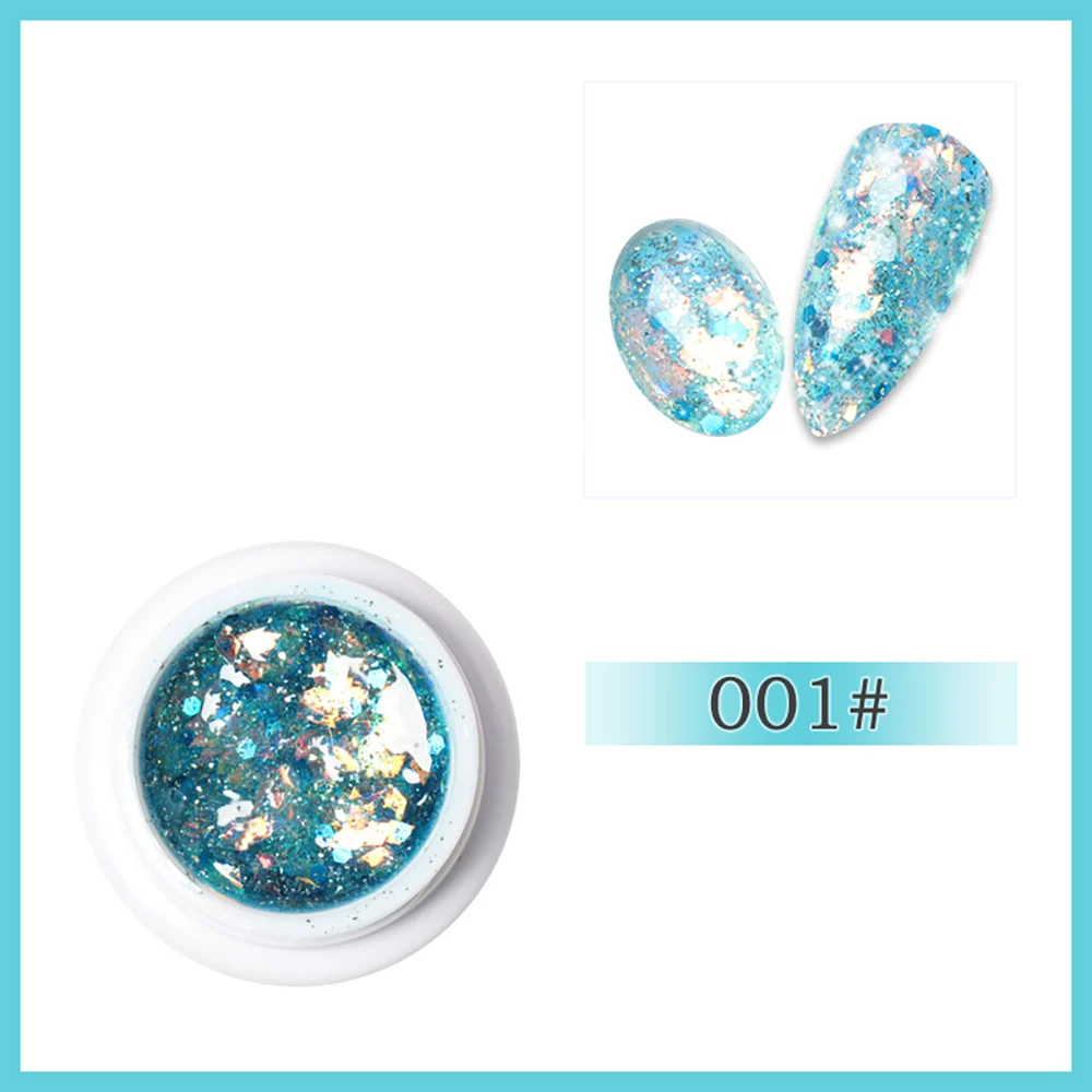 Color 01 PinPai 8g блестящие Платиновые блестки гель для ногтей Светодиодная смывка для лака Блестящий декор с блестками УФ гель лак живопись УФ-полировка - Цвет: Color 01