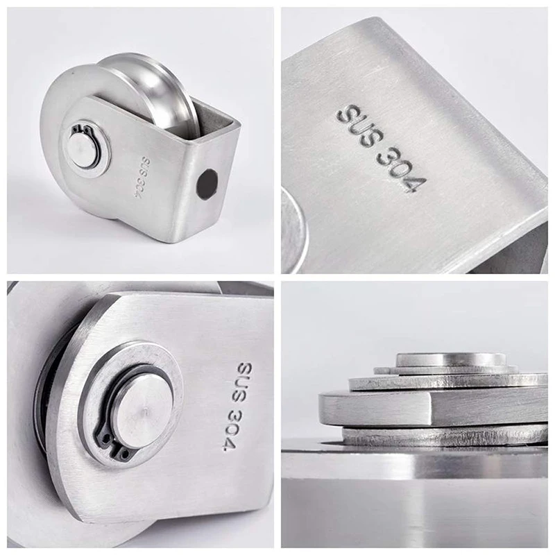 Акция! 2 дюйма роликовые колеса подшипники U-образный паз шкива съемные Heavy Duty