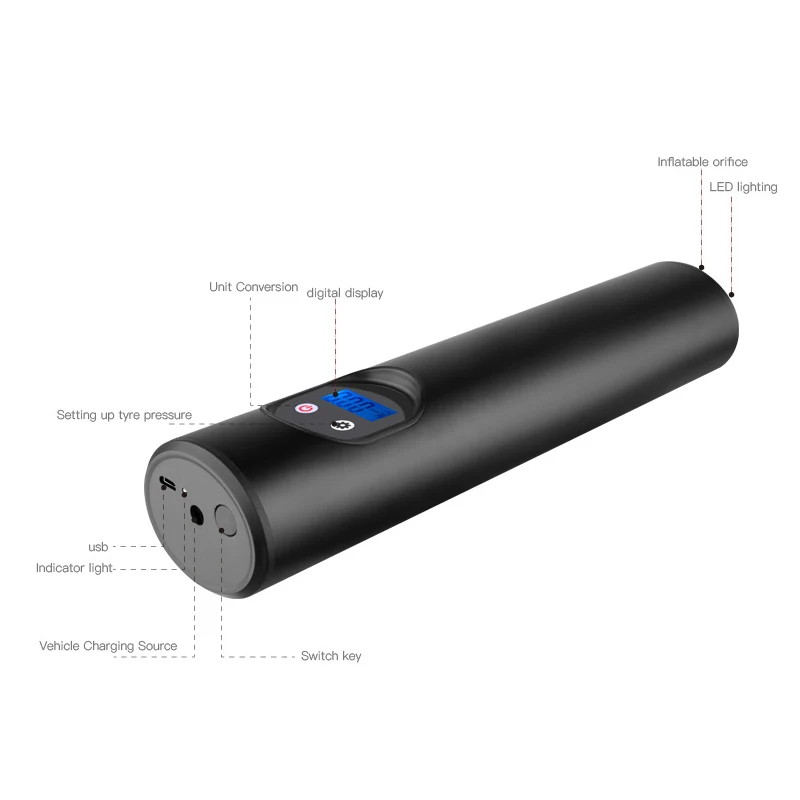 Barato Inflador De Neumáticos De Coche, Bomba Inflable Con Iluminación LED, Compresor De Aire Portátil Para Ruedas, Neumáticos De Bicicleta, Eléctrica, 150PSI