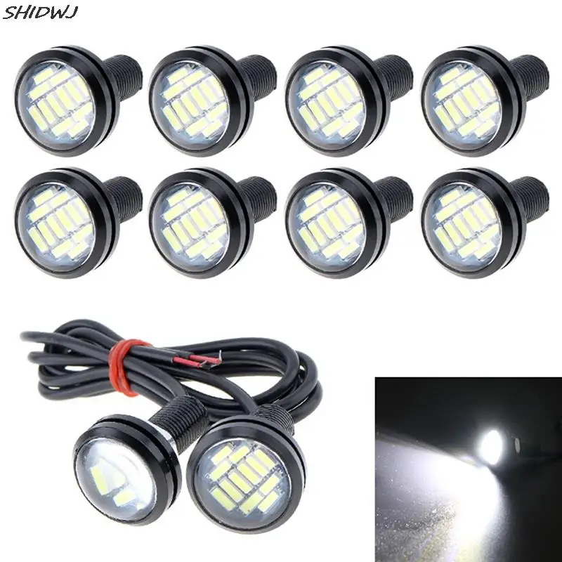 

2Pcs/lot 12V 15W ABS Material Car Reversing LampReversing Light Eagle Eye LED Daytime Running DRL Backup Light Driving Lights