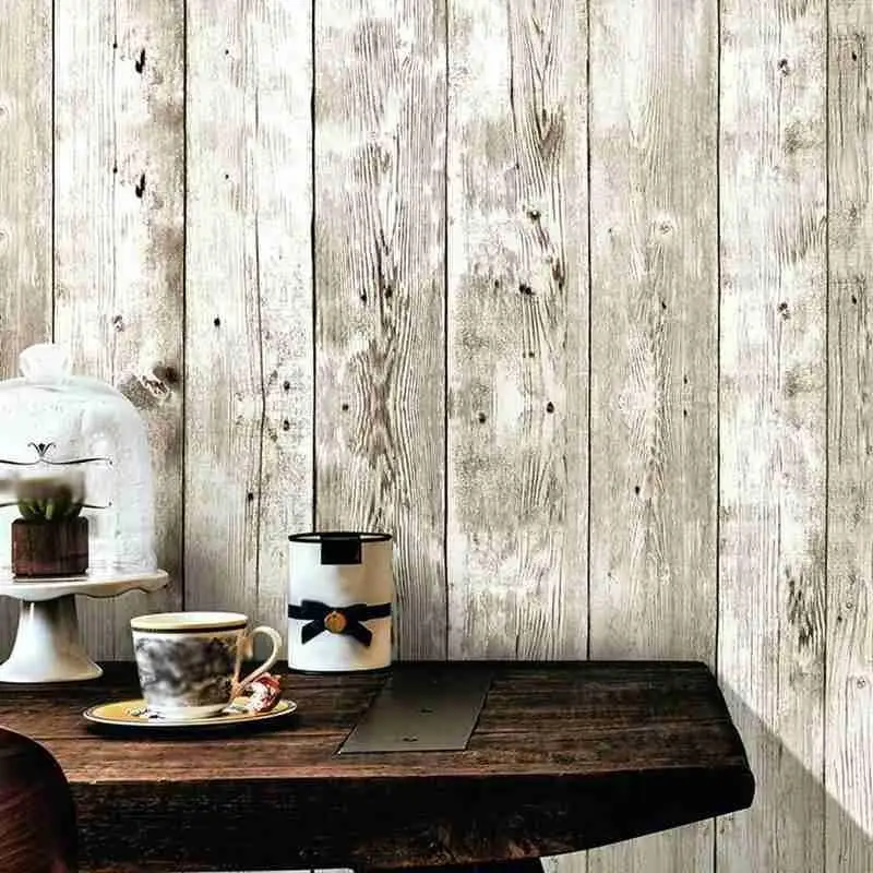 

Self Adhesive Old Wood Grain Wallpaper Waterproof Old Furniture Stickers Wooden Door Wardrobe Desktop Pvc Wall Papers 45*200cm