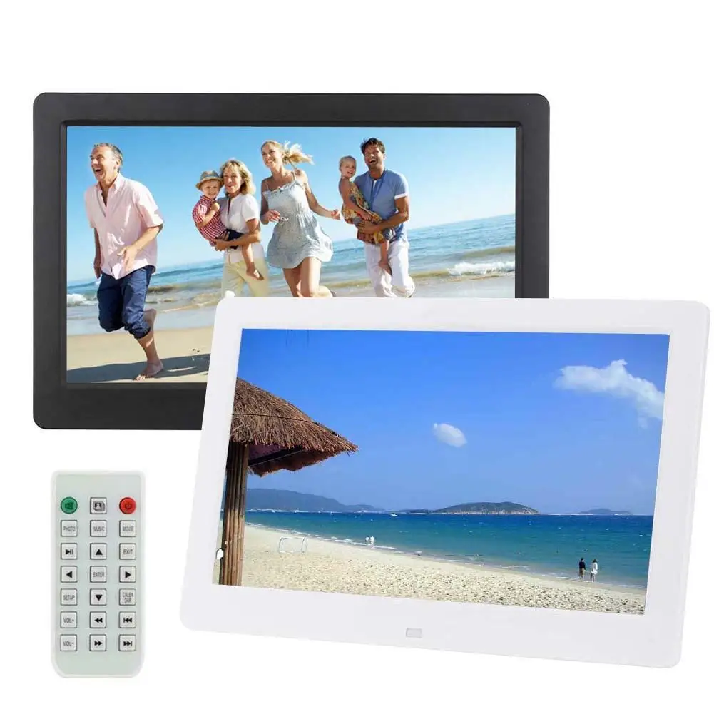 

10.1" LCD HD Digital Photo Picture Frame Alarm Clock MP4 Film Player Gift BLK