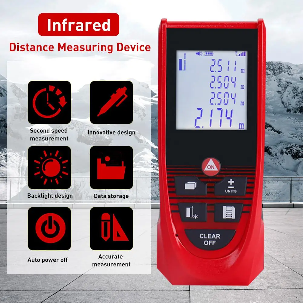Лазерный дальномер 131 футов лазерная рулетка строительный измерительный прибор