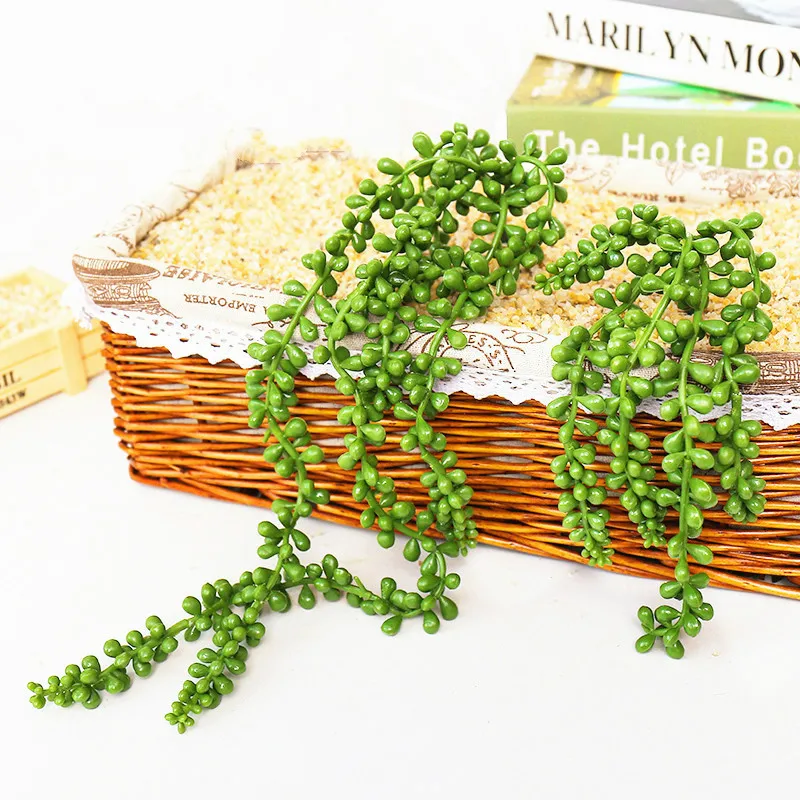 Description Picture 2 of item1pc Artificial Succulent Plants DIY Home Office Garden Decor Wall Plants Artificial Flower String Wall Hanging Plants Succulents