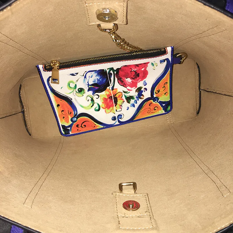 Роскошная итальянская Фирменная Сицилийская Этническая сумка с цветочным