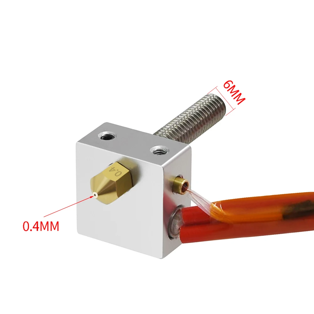 DIY Hotend комплект сопла MK8 горло экструдера обогреватель 1 75 мм 0 4 Экструдер